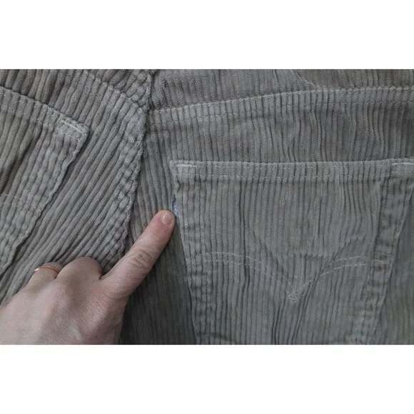 Vtg 90s Levis SilverTab Mens 32x30 Distressed Baggy Wide Leg Corduroy Pants USA